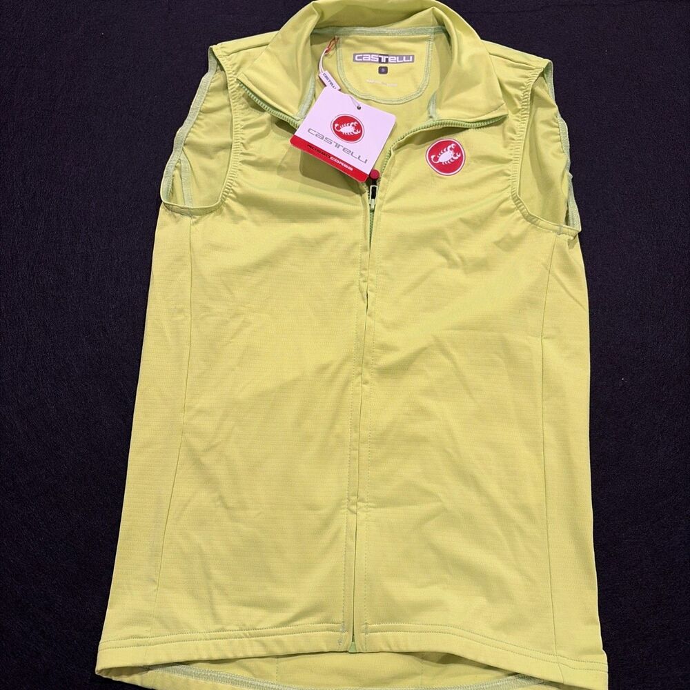 NWT Castelli Cycling Waterproof Windbreaker Vest Rosso Corsa Men’s Sz Small Rare